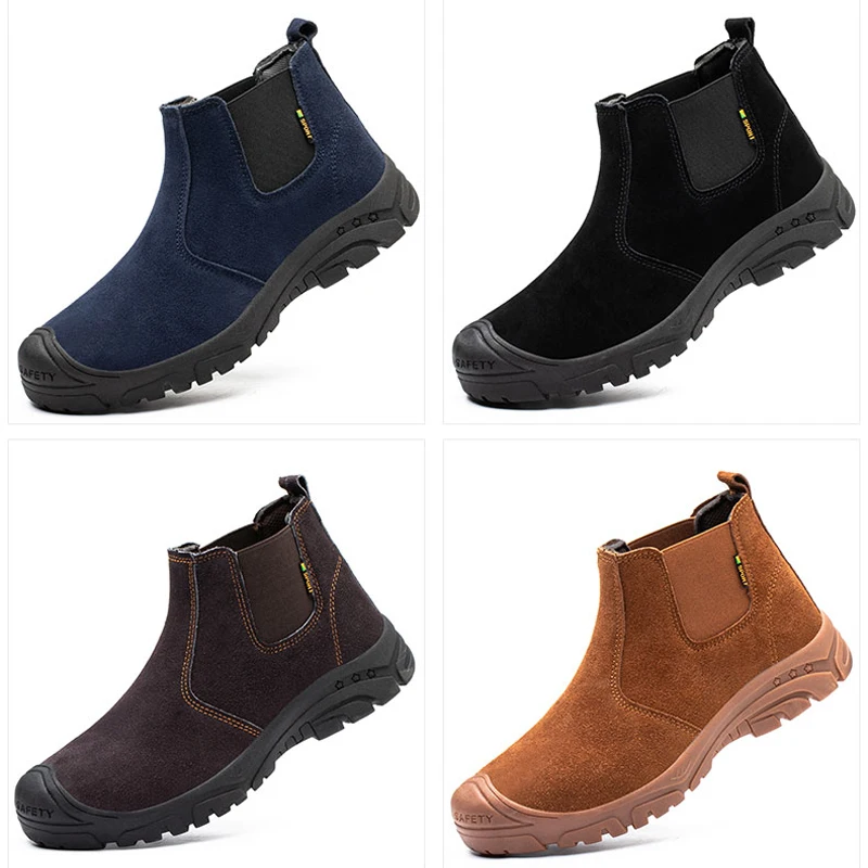 2026 New Men Boots Safety Shoes Work Men Welder Shoes Lightweight Chelsea Boots Men Work Shoes Indestructible Industrial Shoes