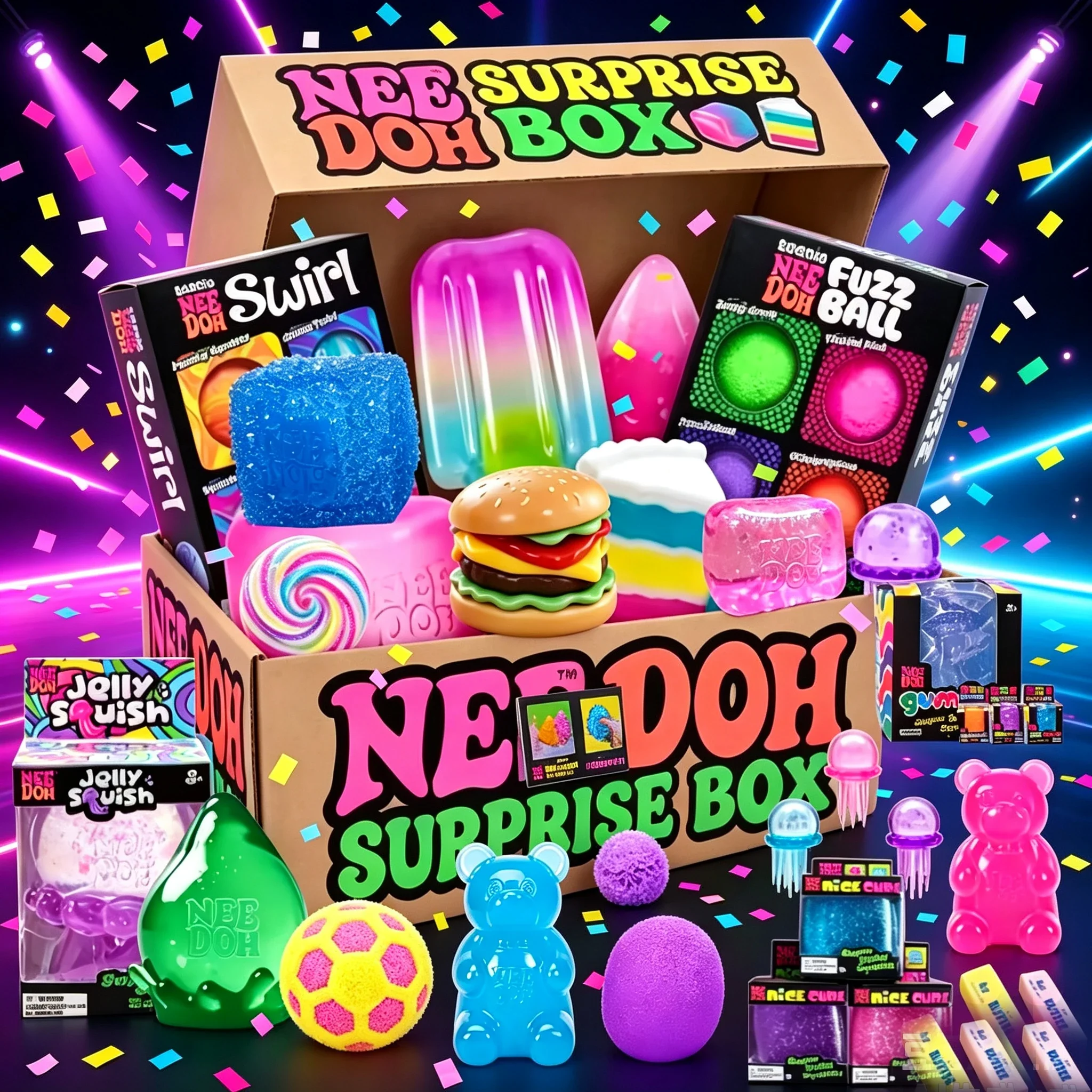 1000+Pieces/Kinds Assorted Squishy Figures Blind Box Surprise Toys Slow Rising Soft Fidget Squeeze Stress Relief Toy Random 1pcs