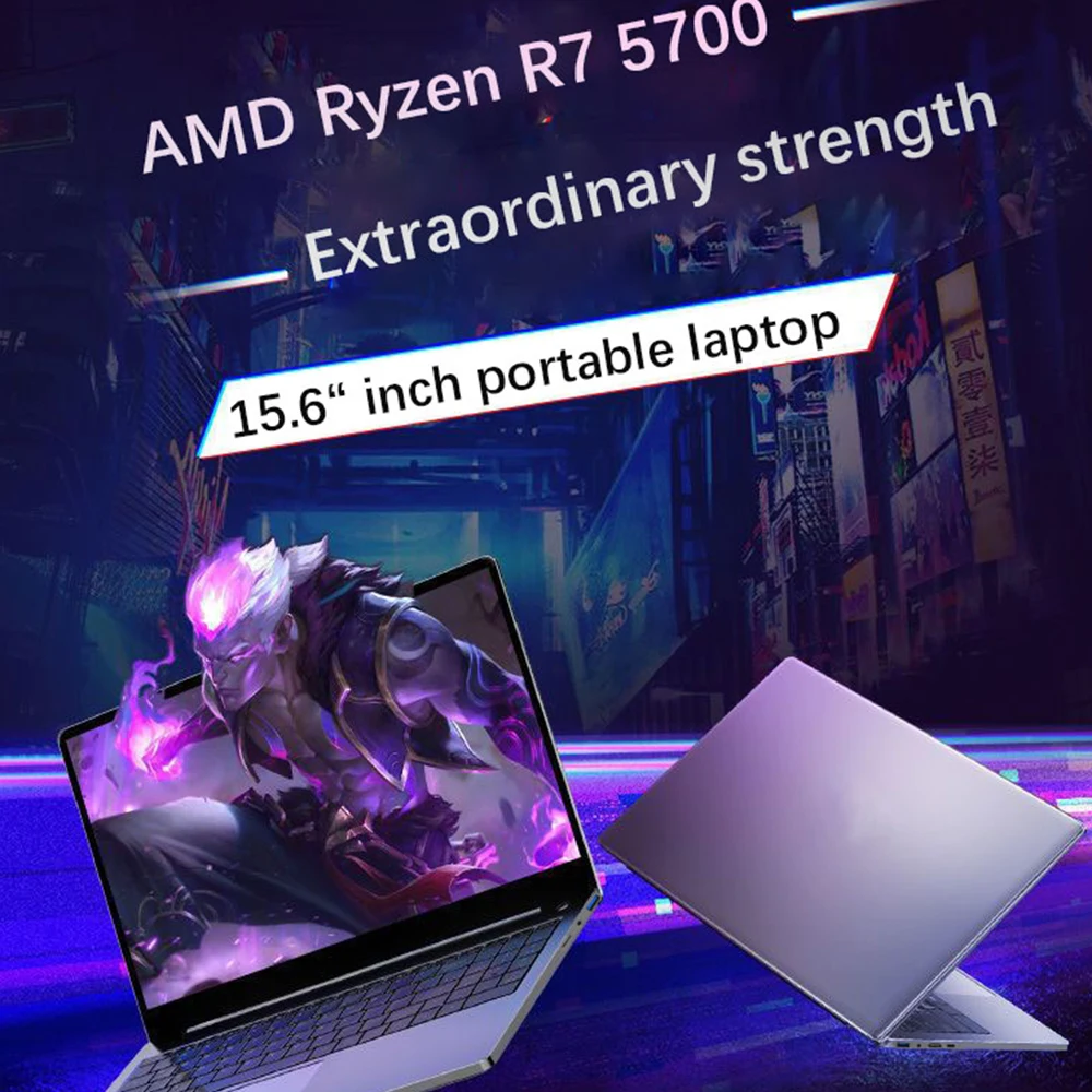 โน้ตบุ๊กเกมมิ่ง FW-S9 ขนาด 15.6 นิ้ว AMD Ryzen R7 5700U รองรับแรมสูงสุด 32GB DDR4  SSD M.2 2TB ระบบปฏิบัติการ Windows 11 pro คีย์บอร์ดเรืองแสง ปลดล็อคด้วยลายนิ้วมือ