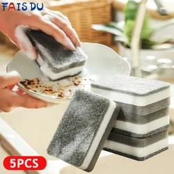 Fais Du 5pcs Cleaning Sponge Wholesale High Density Upgrade Thickened Grey Dishwashing Sponge Kitchen Supplies Cleaning Tools