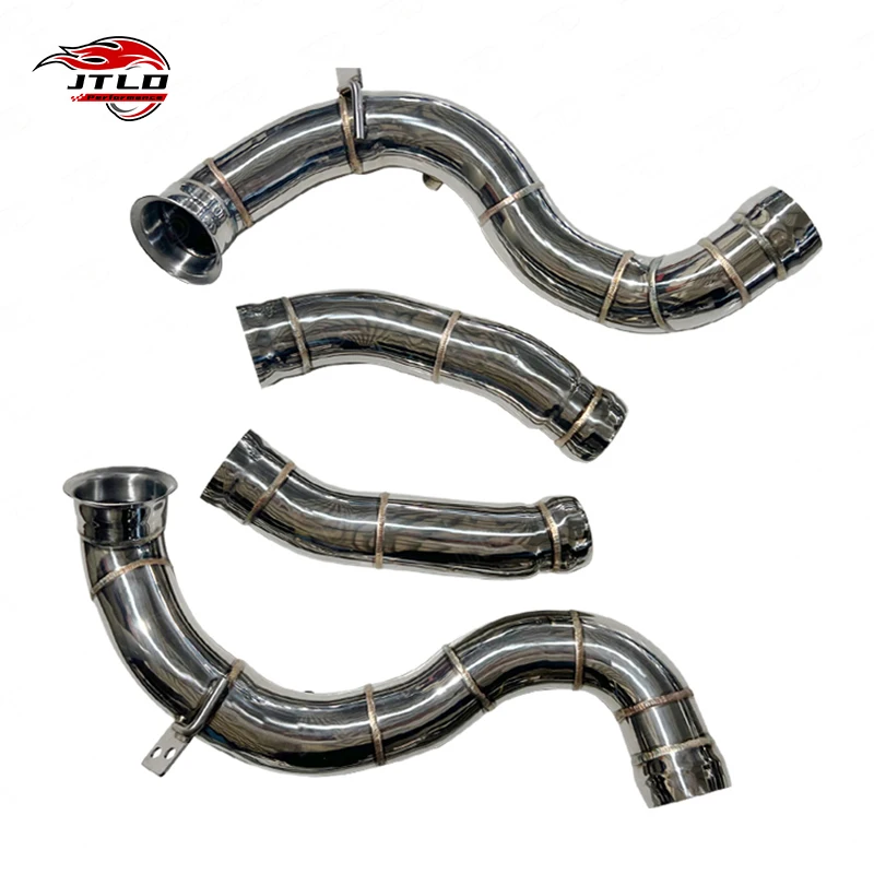 JTLD Professional Polished 304 Stainless Steel Exhaust Downpipe W205 C63/C63S For Mercedes-Benz C-Class Specific High Quality