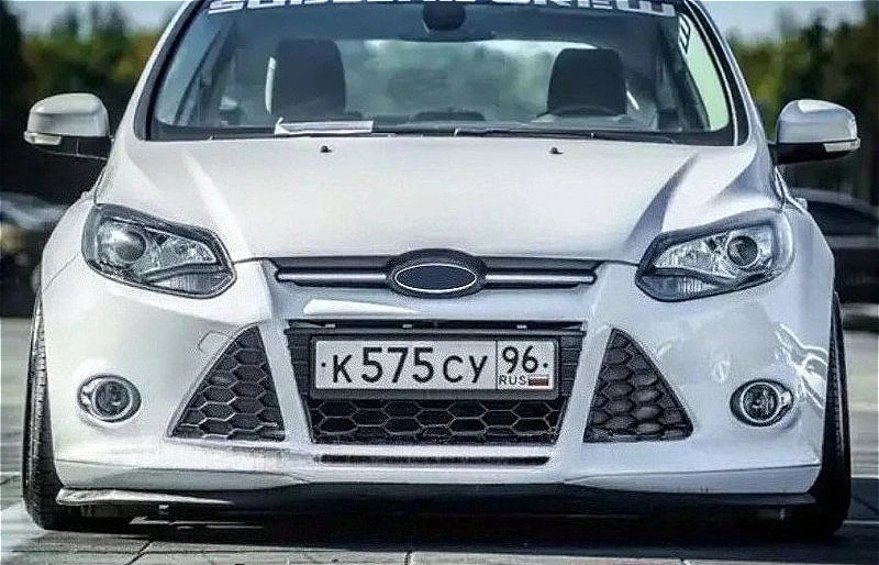 For Ford Focus Estate MK3 2011 2012 2013 2014 Car Front Bumper Grill Decoration Lower Grille Honeycomb Hood Mesh Cover Refit
