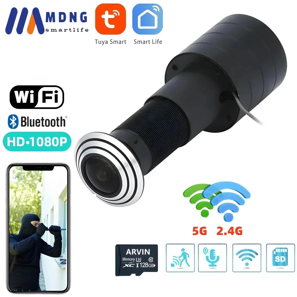 Tuya Smart Home Wifi Video Peephole Camera Motion Detection Video Eye Door Viewer Security Protection Wireless Doorbell for Home