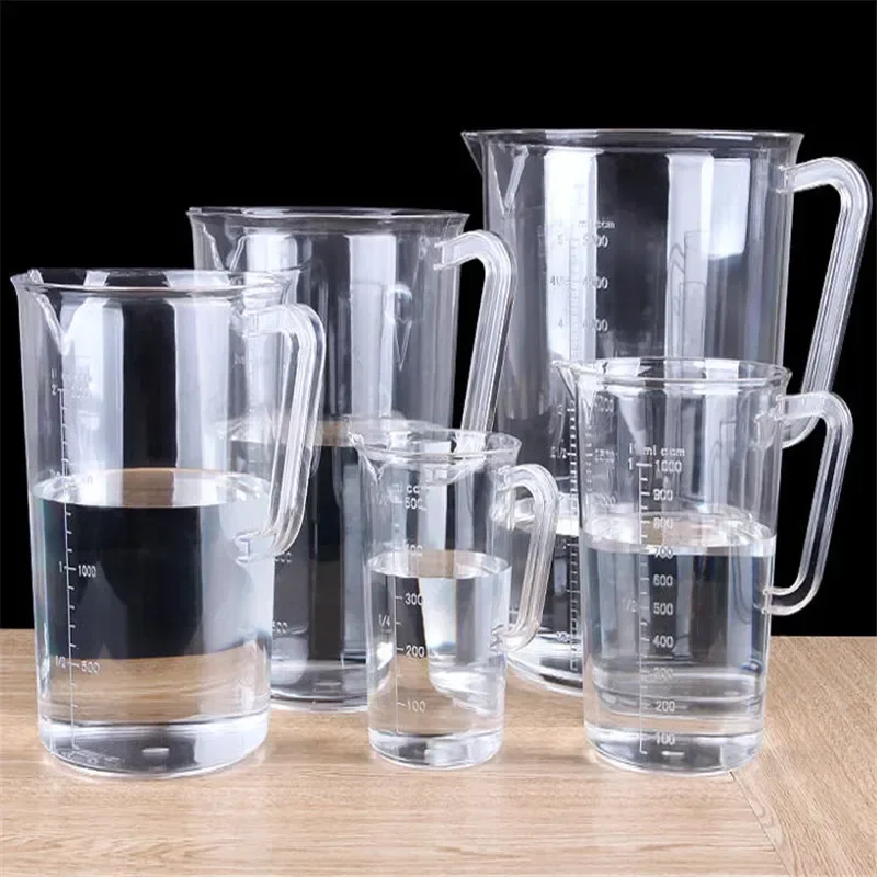 Acrylic Plastic Graduated Measuring Cup Liquid Container Epoxy Silicone Resin Making Tool Transparent Mixing Cup Measuring Spoon