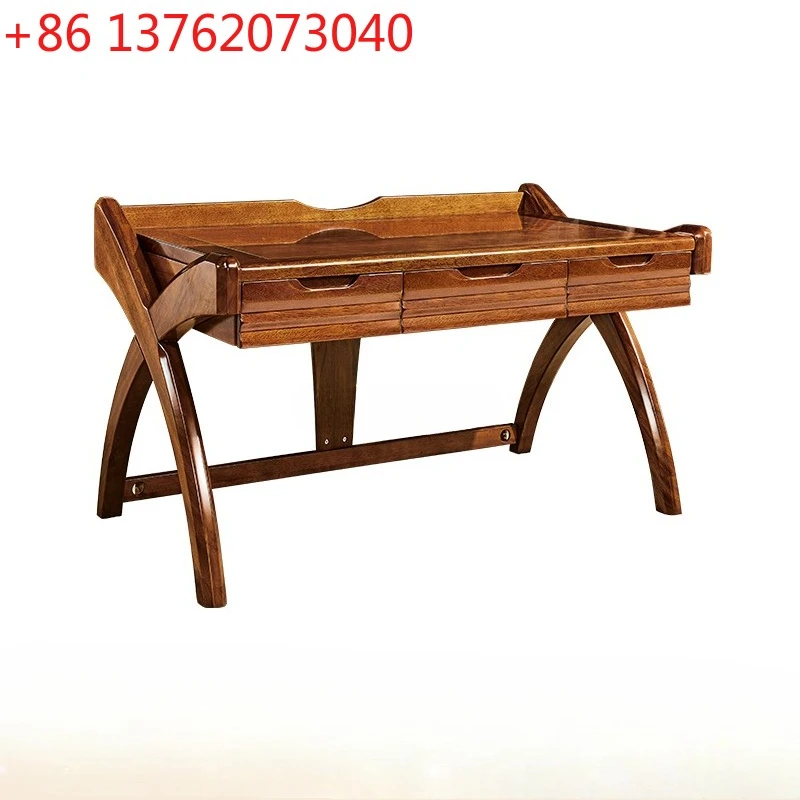 

Стол из цельного дерева, бытовой орех, китайский учебный компьютерный стол, настольный письменный стол