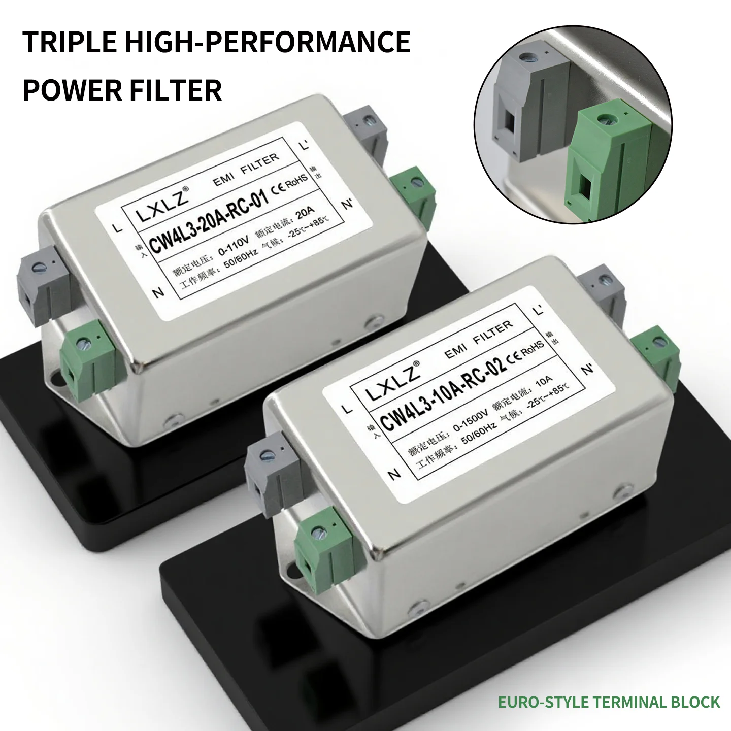 Single-phase three-level high-performance 0-1500V power filter CW4L3-_A-RC-01_02 series with strong anti-interference capability