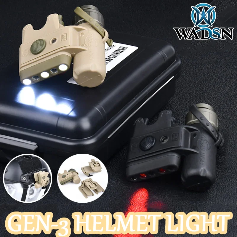 Tactical Gen3 IFF reconnaissance light LED White infrared outdoor hunting signal light Installed safety hat cap 20MM guide rail