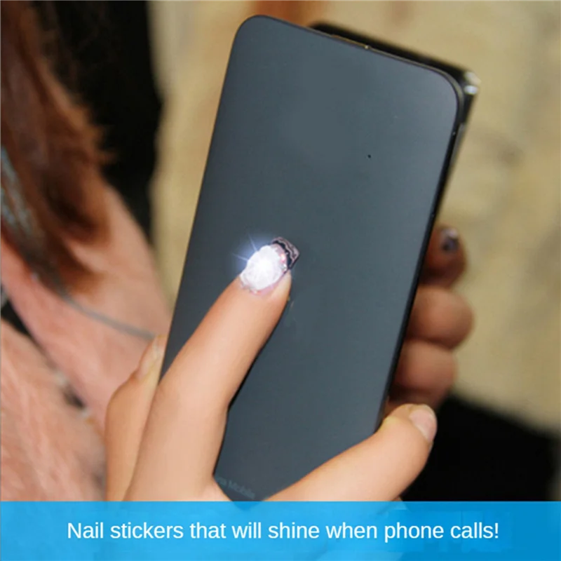 ABUU-25Pcs NFC فلاش مسمار ملصق LED رقاقة عارية ذكي مضيئة مسمار مصباح مسمار ملصق تعزيز ، الضوء الأبيض