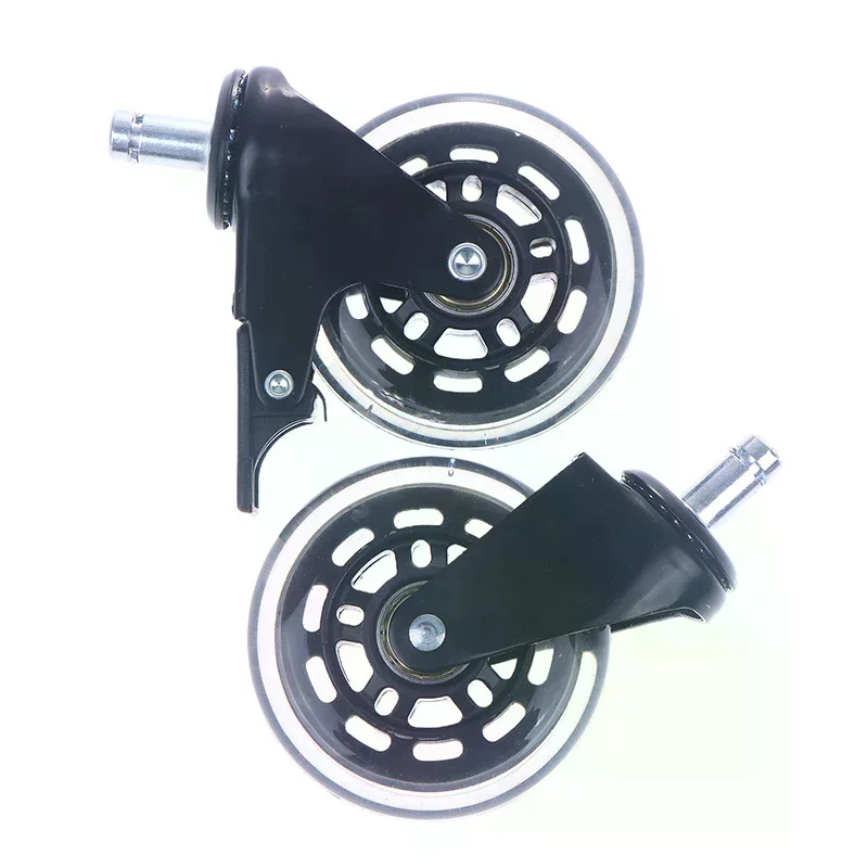 1PCS Office Chair Caster Wheels Heavy Duty & Safe For All Floors Including Hardwood 3" Rubber Replacement For Desk Floor