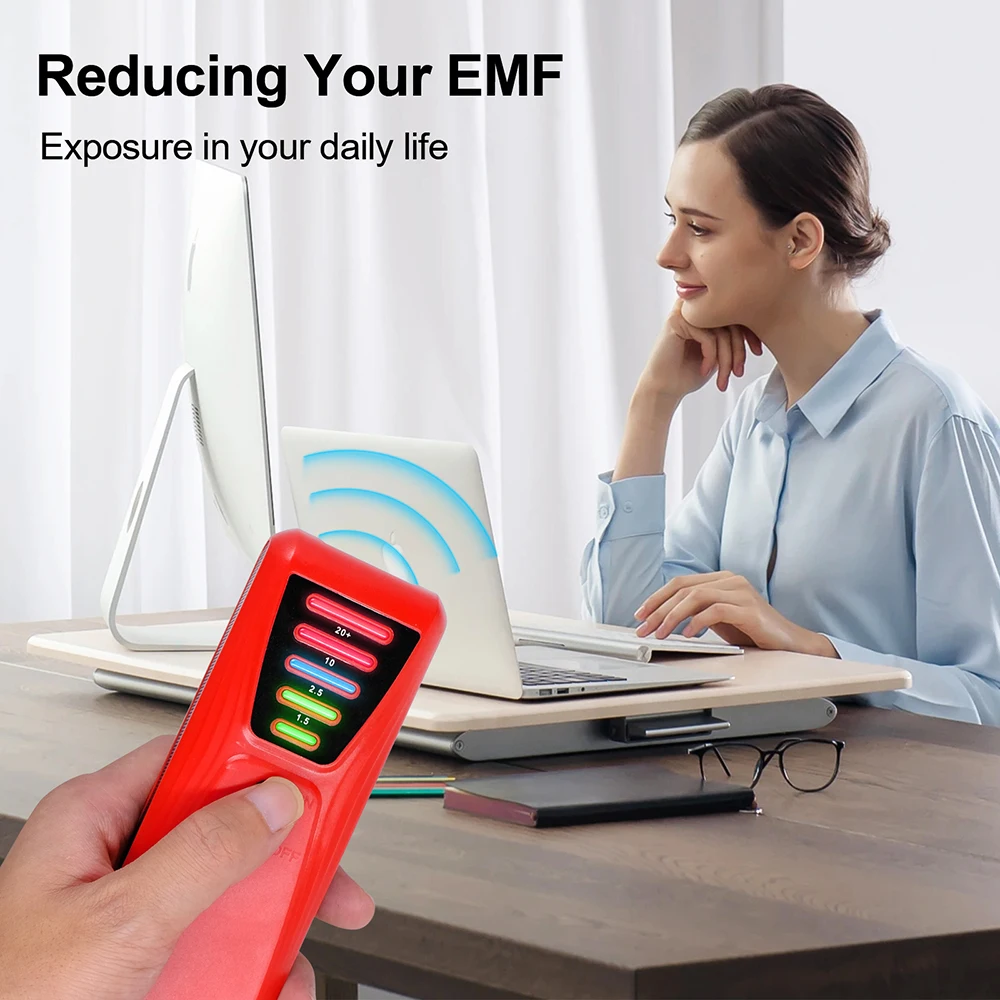 اختبار الإشعاع الكهرومغناطيسي الرقمي LCD EMF متر عالية الدقة المجال المغناطيسي الكهربائي معدات التحقيق خوارق
