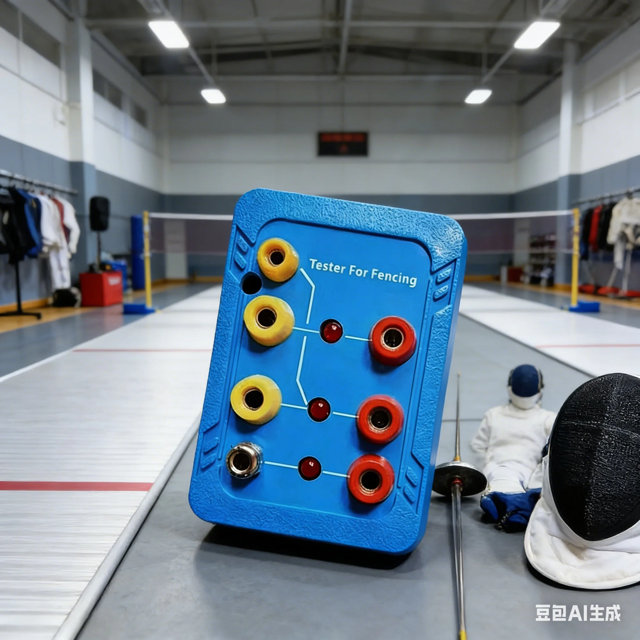 

Проводящий тестер для фехтовального костюма, многофункциональный наряд, ручной проводной детектор с двумя розетками для оборудования для фольги, аксессуары для тестирования