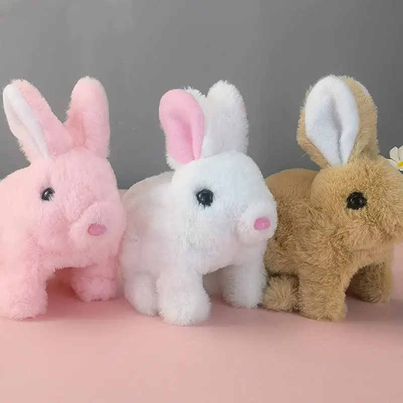 Realistic Bunny Plush Realistic Cute Plush Rabbits Educational Interactive Bunny Rabbit Toy Interactive Realistic Bunny