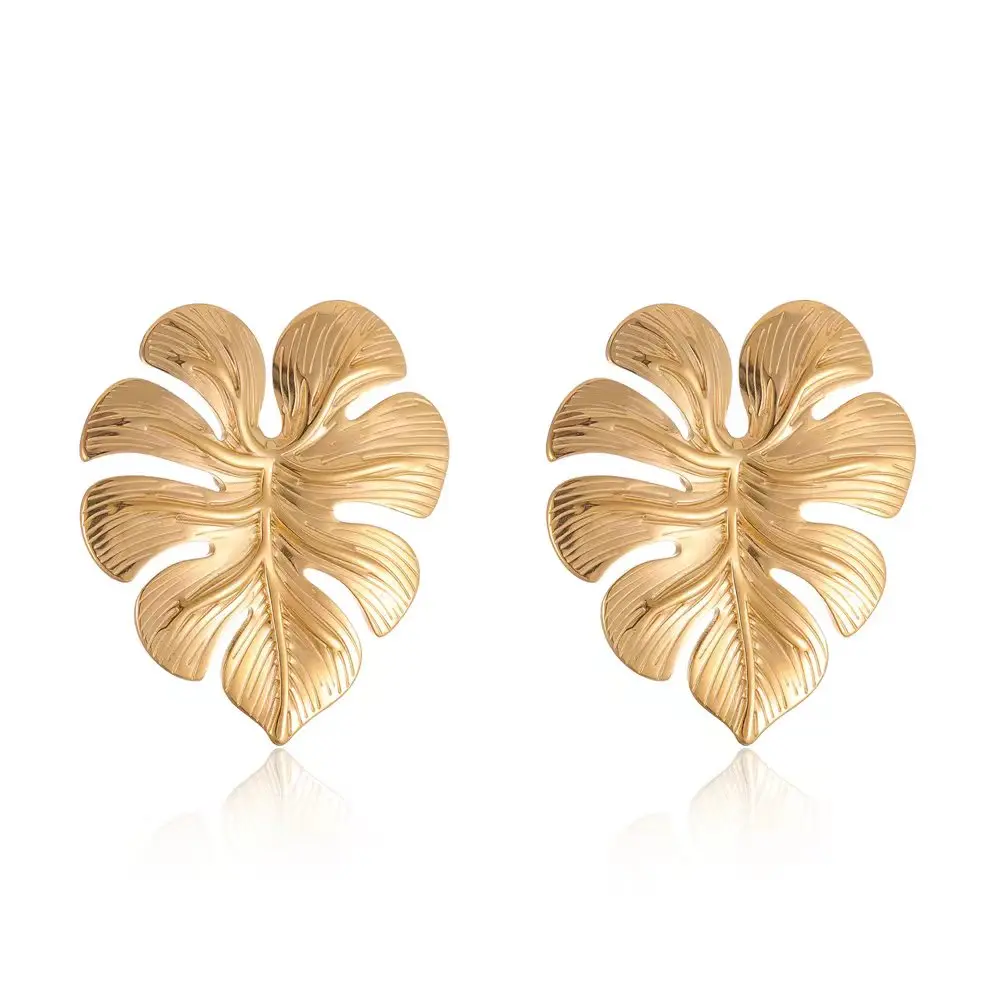 Bayanlar lüks yaprak küpe avrupa moda küpe yüksek kalite paslanmaz çelik parti takı meslektaşım hediye trendleri 2024