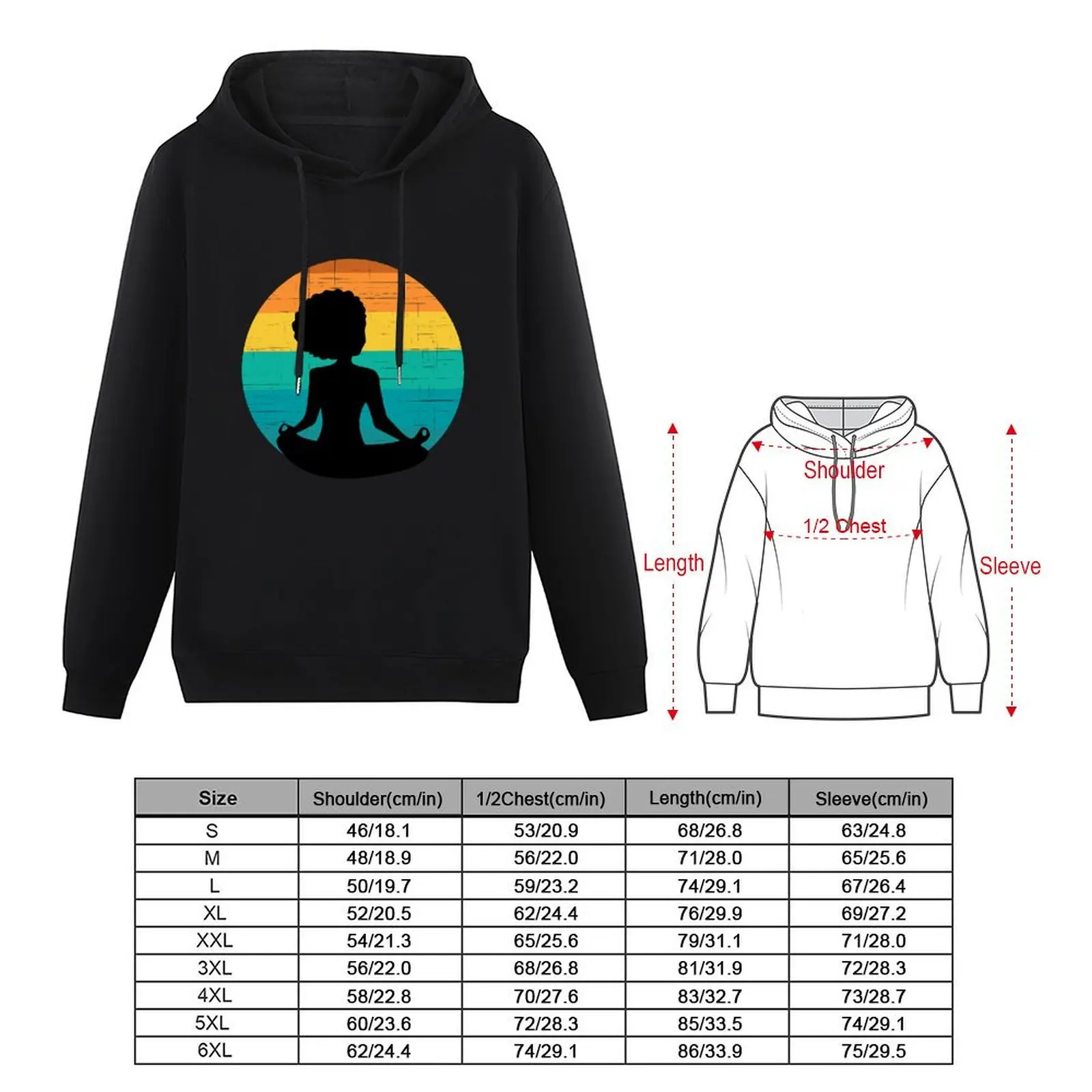 African woman yoga Pullover Hoodie korean style clothes autumn clothes men clothing japanese style pullover hoodies