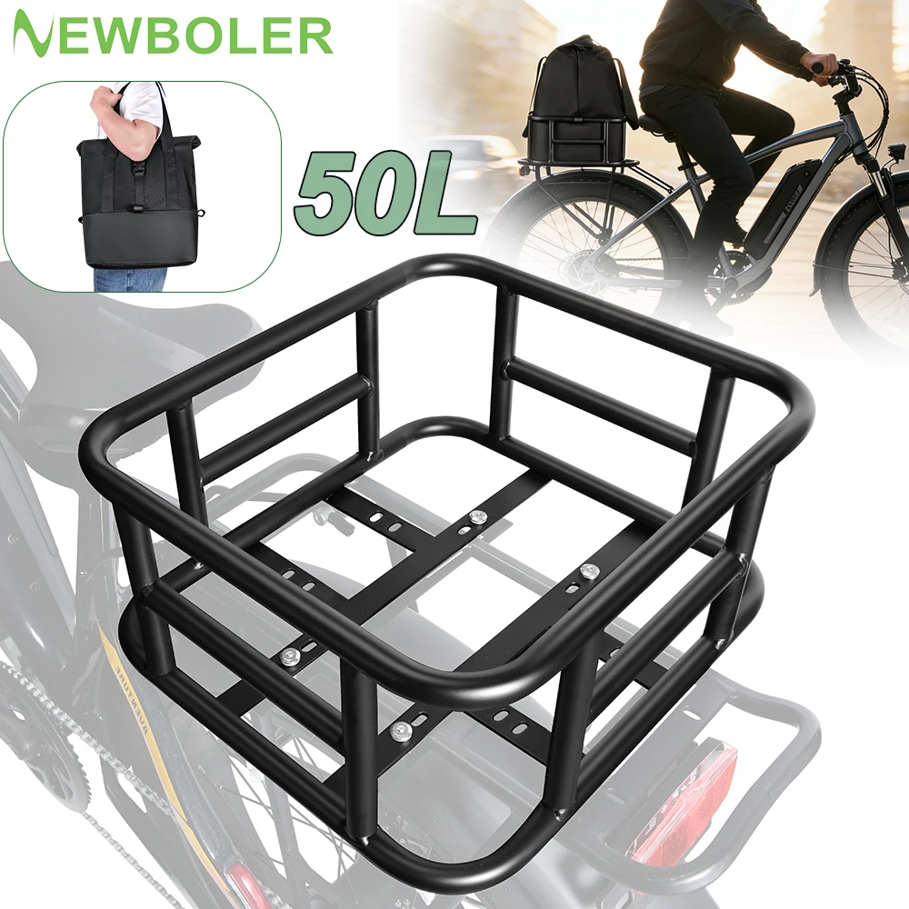 Neuer Fahrradkorb für den Gepäckträger – Große Kapazität für E-Bikes und Fahrräder – Ideal für Outdoor, Reisen und Einkäufe