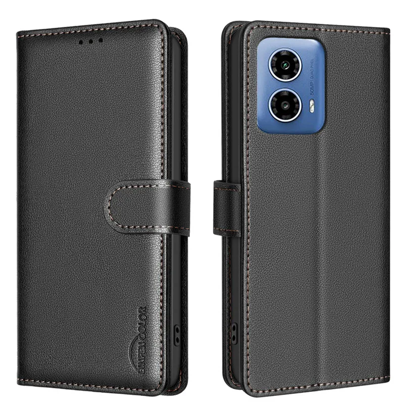 Flip Cover Anti-theft Wallet Leather Case For Motorola MOTO G45 G64 G14 G54 Power G34 G84 5G MotoG45 Capa Matte Phone Cases Bags