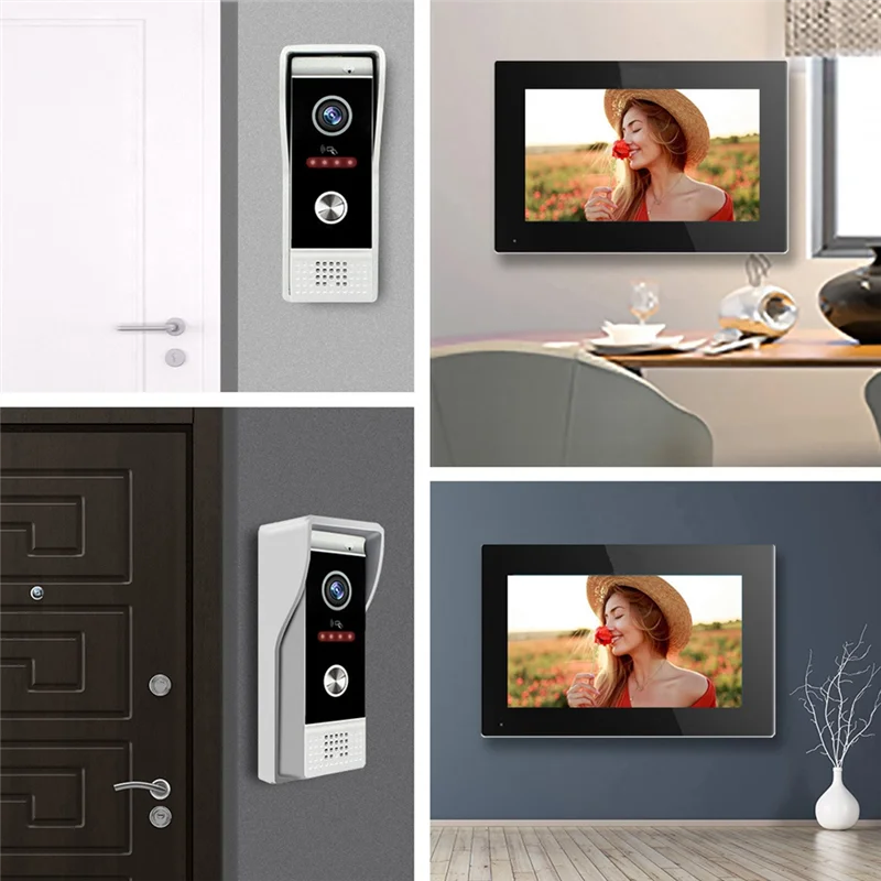 A003 TUYA Wifi Video Doorbell Intercom System With 10Inch Touch Monitor Security Protection For Villa Home EU Plug