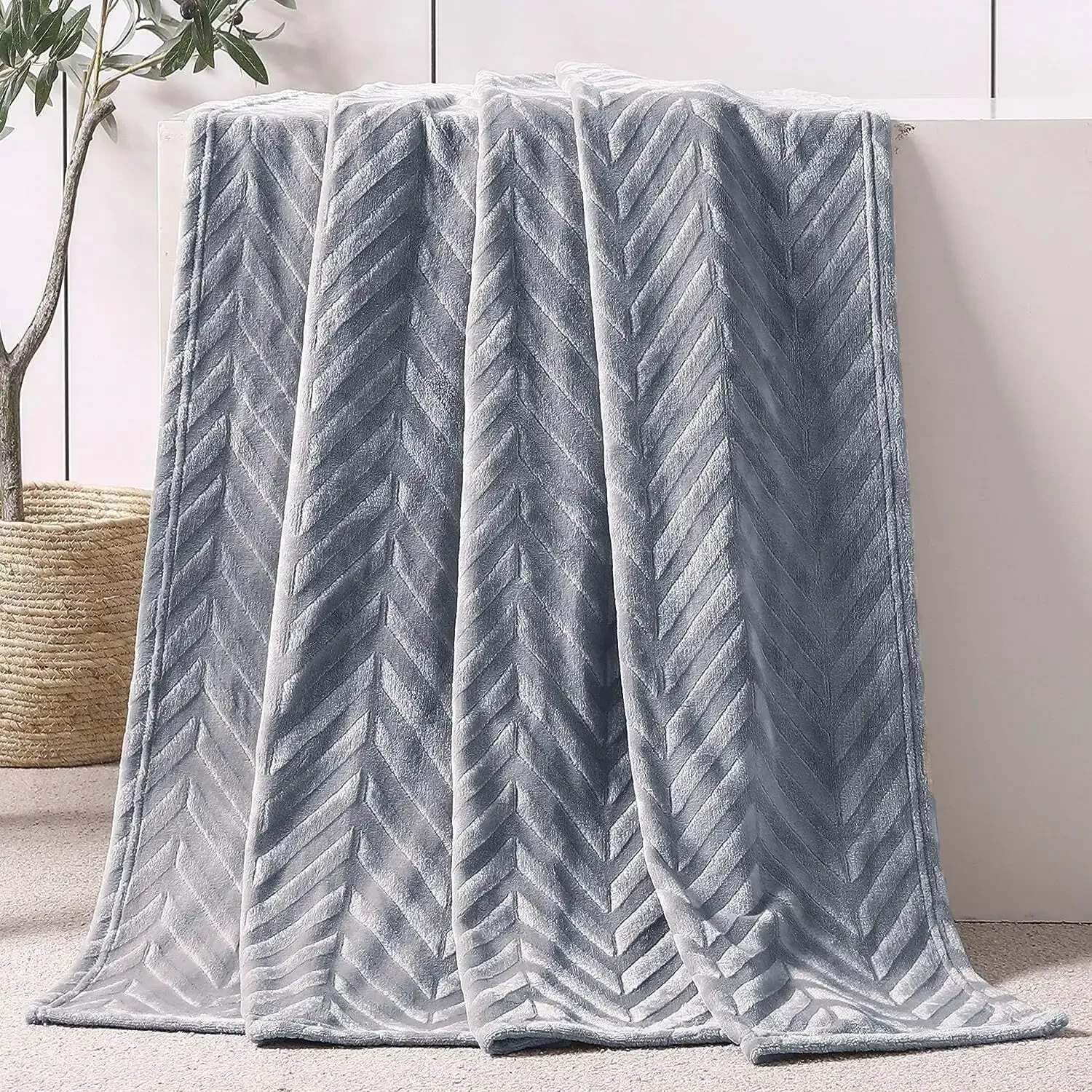 Soft Flannel Fleece Throw Blanket, 50