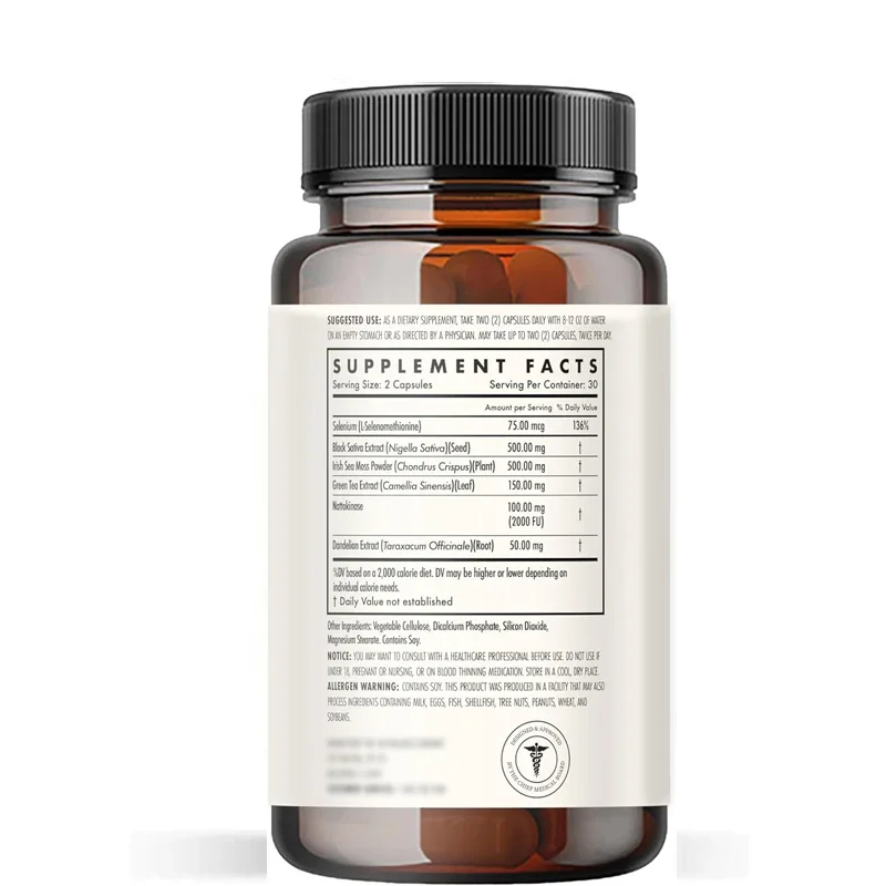 Supplément de formule de soutien aux pointes |   60 gélules |   Rehausseur immunitaire naturel à l'extrait de plantes |   Pure, Non OGM, Sans Gluten