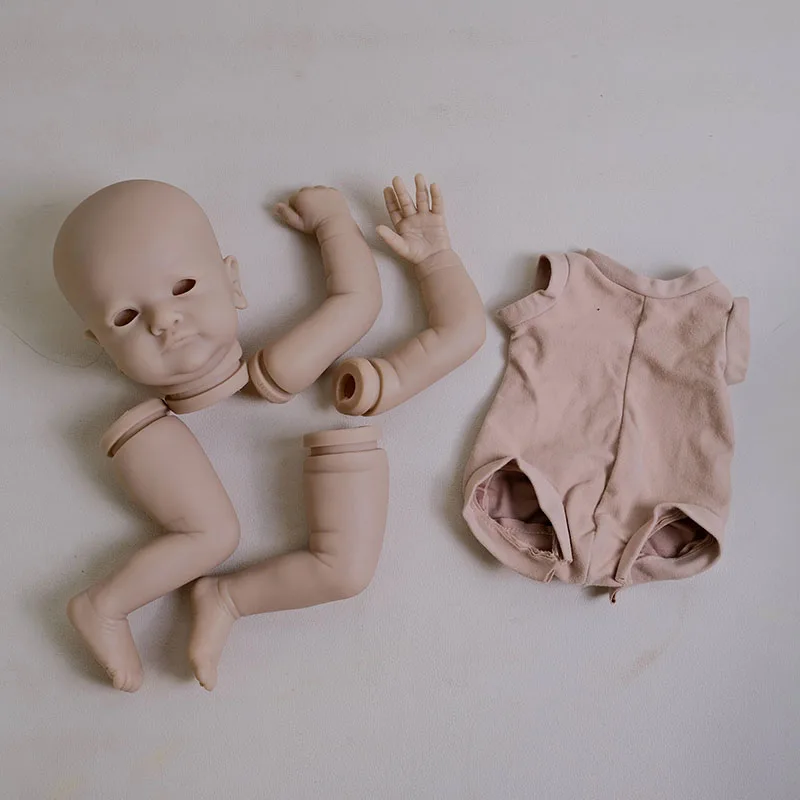 NPK 18インチ リボーンドールキット ミラ ソフト リアルタッチ フレッシュカラー 未塗装 未完成ドールパーツ 布ボディ DIY