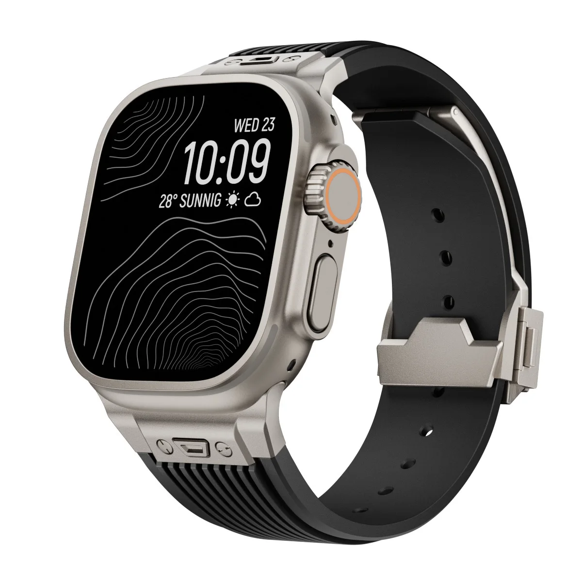 

Silicone Strap for Apple watch ultra 2 band 49mm Metal buckle Smartwatch correa bracelet iwatch Series 9 8 7 SE 10 46 45 44 42mm
