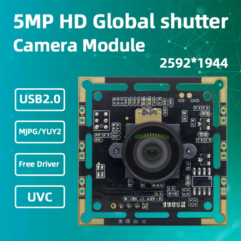 5 Million Pixel USB Global Shutter Camera Module for Assembly Line Recognition Loom Detection with External Trig