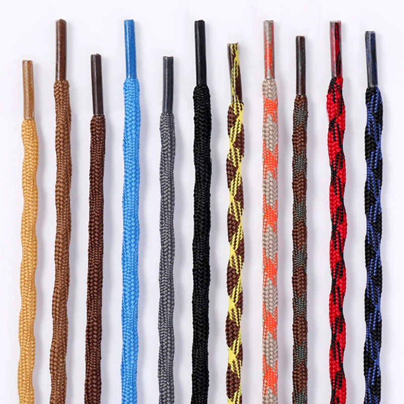 Round Outdoor Hiking Shoelaces Non-Slip Durable Shoelace High-Quality Shoelaces for Boots and Basketball Shoes 1Pair