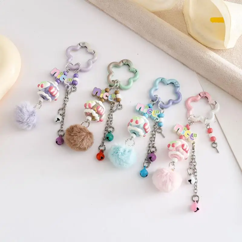 Sanrio Plüschball HelloKitty Schlüsselanhänger für Taschen DIY Schmuck Handykette Tasche Charm Handtasche Dekoration