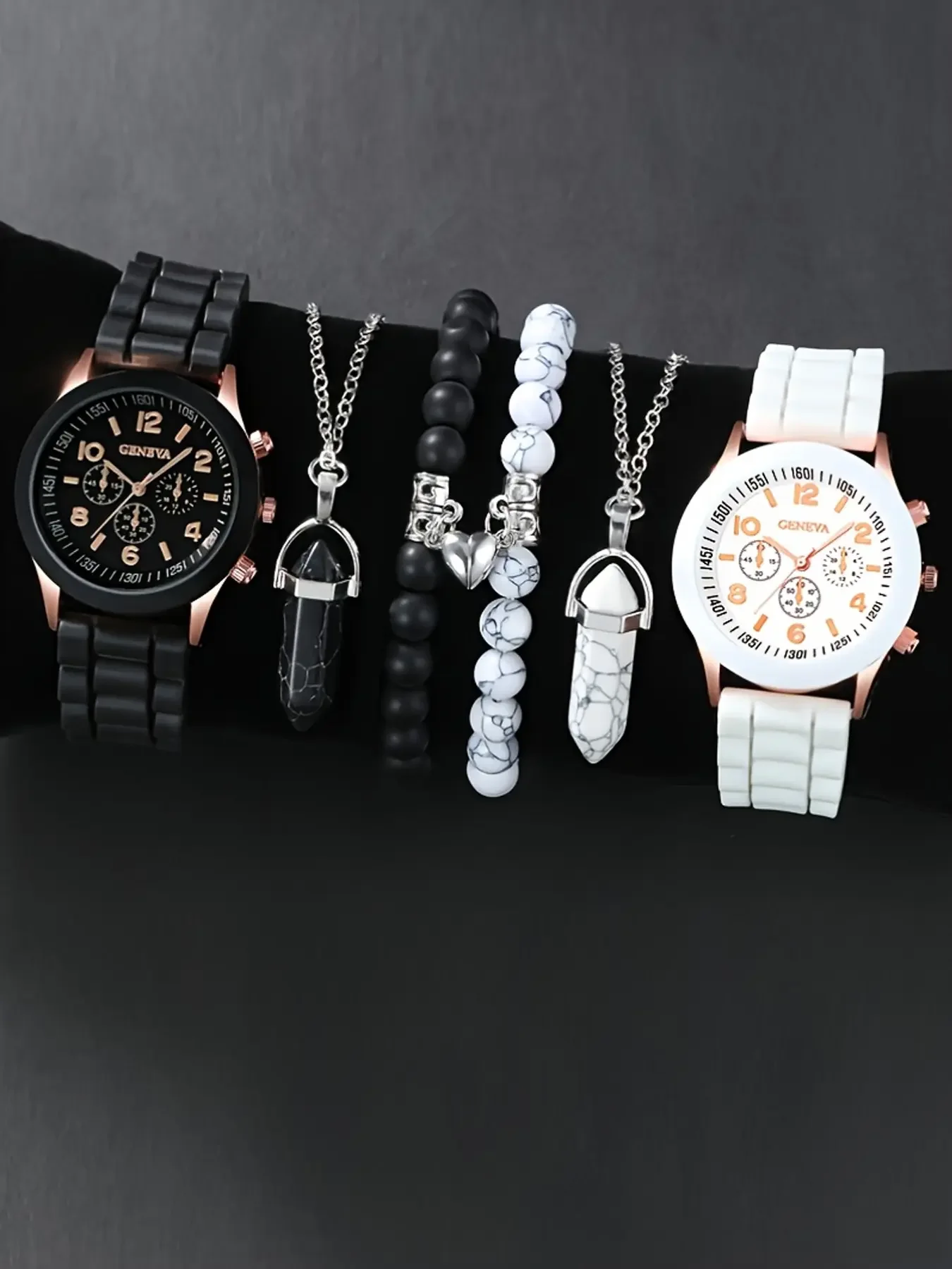 6-Piece/Sets Fashion Best-Sellers Classic Couple Collection Quartz Watch Set Fashionable Watches