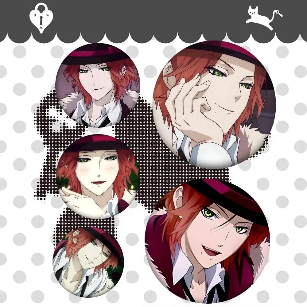 1pc Diabolik Lovers Laito Cartoon Style Badge Brooches On Backpack Decoration Round Enamel Pins For Accessorys