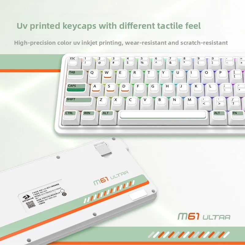 REDRAGON M61 Ultra Wireless Magnetic Switch Keyboard Tri-Mode Ultra-portable Low Latency RGB Business Office Keyboard