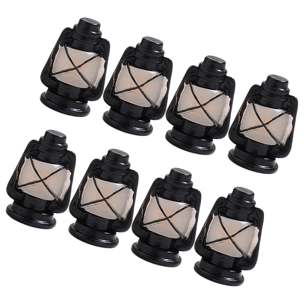 8 peças simulação cavalo lanterna decoração adorável modelo em miniatura acessório de casa