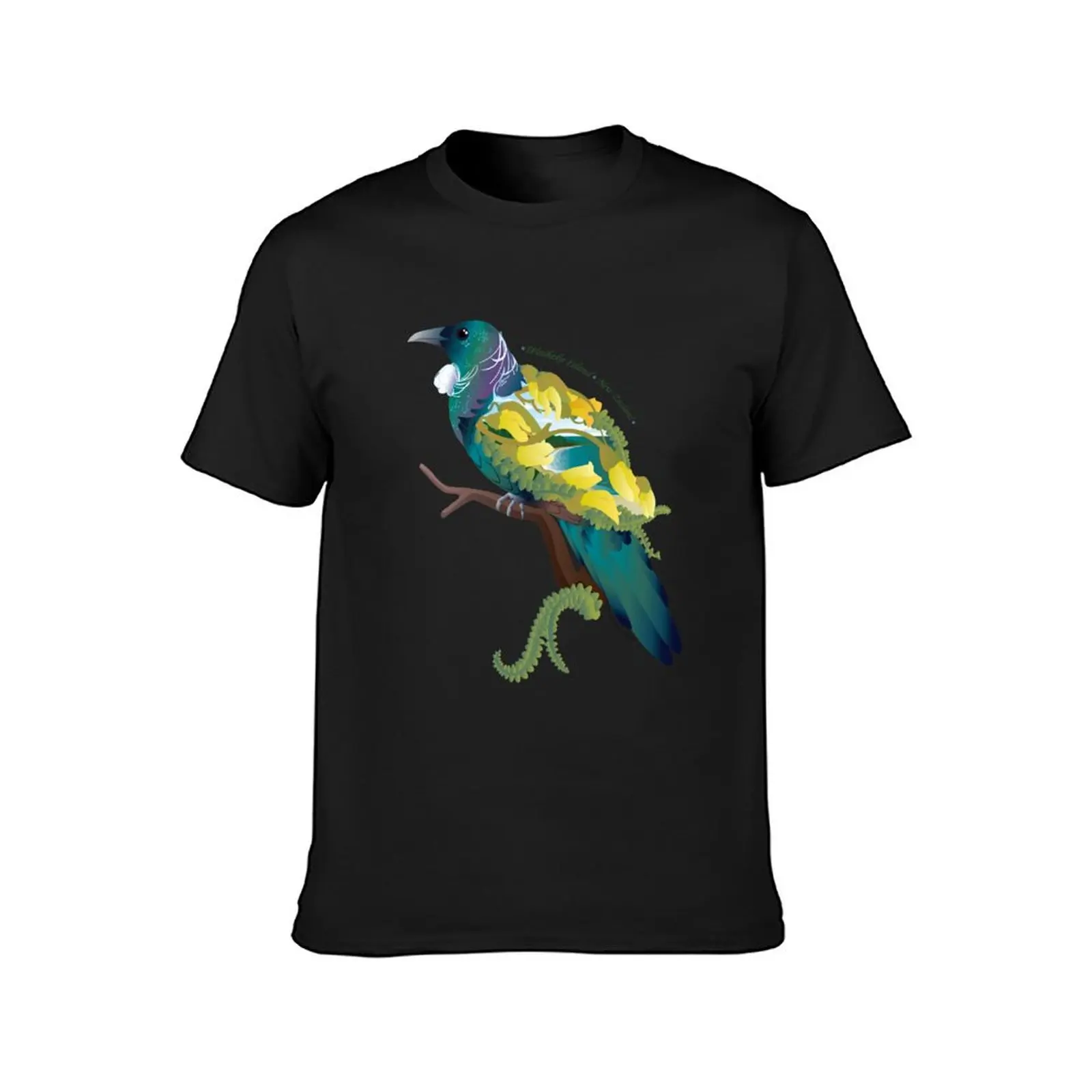 Kowhai Tui Waiheke Island T-Shirt oversizeds graphics for a boy kawaii clothes Men's t-shirts