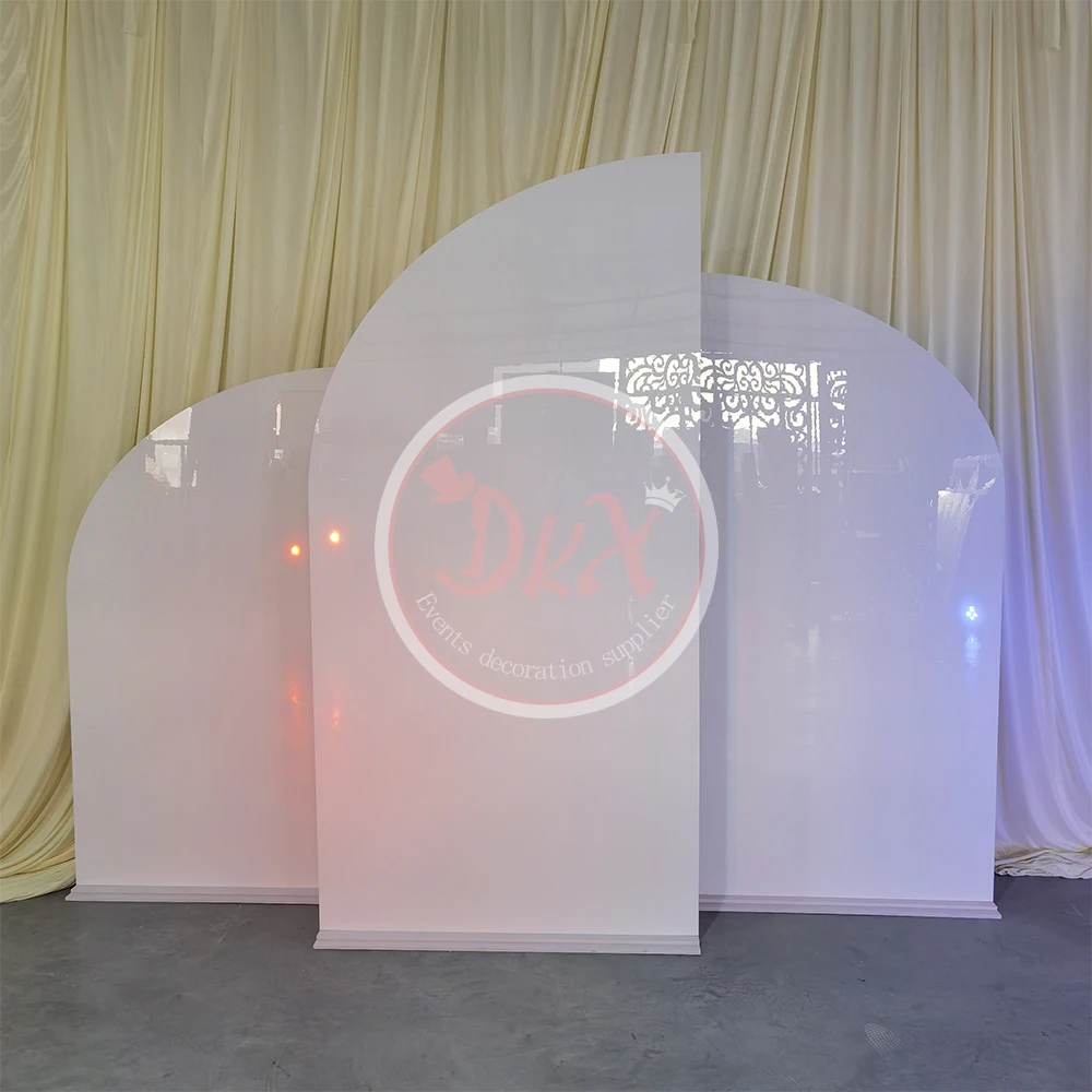 

Luxury Half Arch White Wedding Backdrop Acrylic Backdrop For Wedding Event Stage Decorations