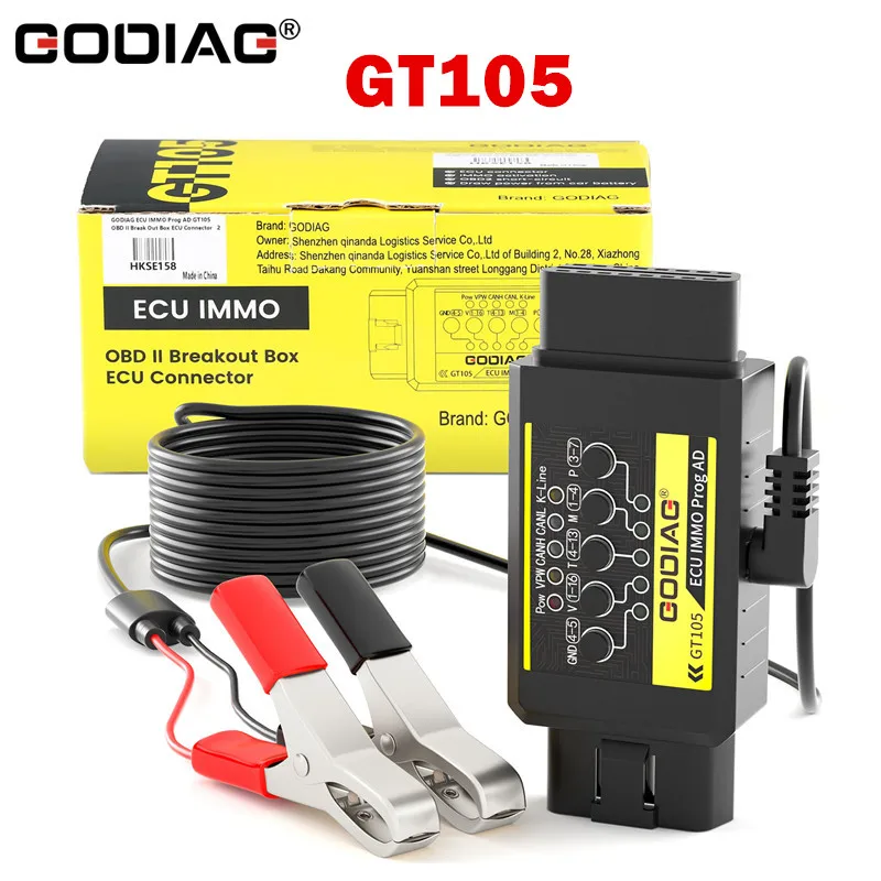 GODIAG GT105 OBD II Break Out Box OBD Assistant ECU IMMO Prog AD ECU Connector