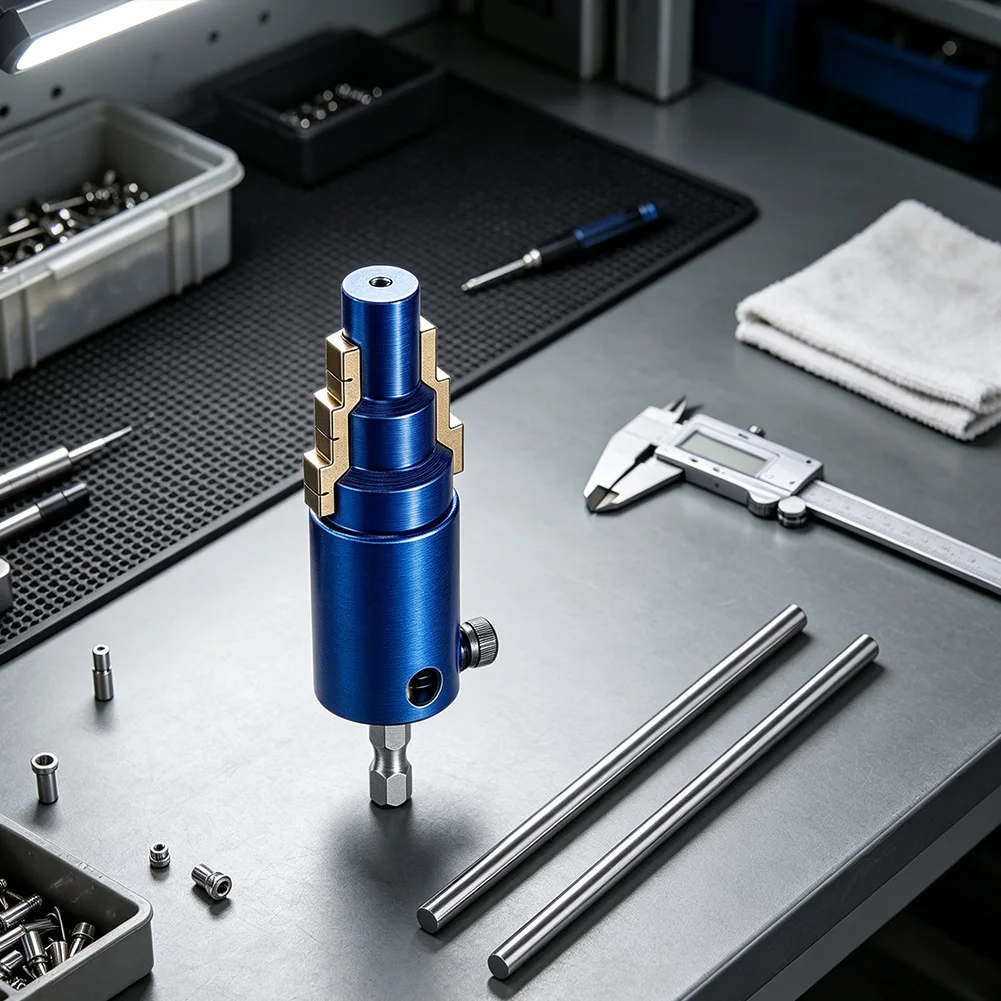 Adjustable Triangle Valve Extractor for Broken Pipe Repair with Drill Compatibility and Blue Finish 18 15 2cm Dimensions
