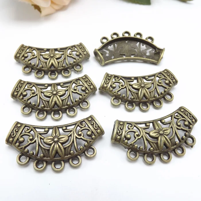 Jewelry finding & components parts Autumn and winter sweater chain material Bronze large crane tube Hollow handmade #JY127