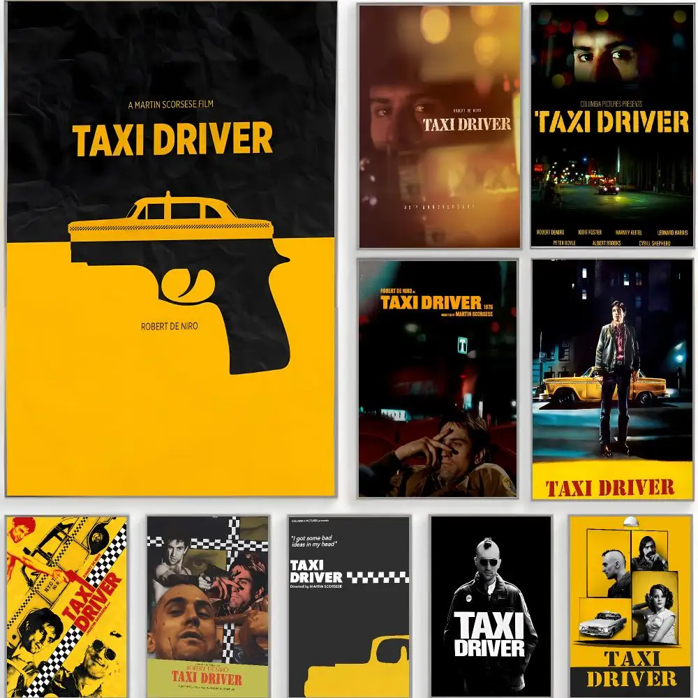 Classic Cinema T-Taxi Driver Poster Classic Wall Art  Home Decor  Peel and Stick Unframed