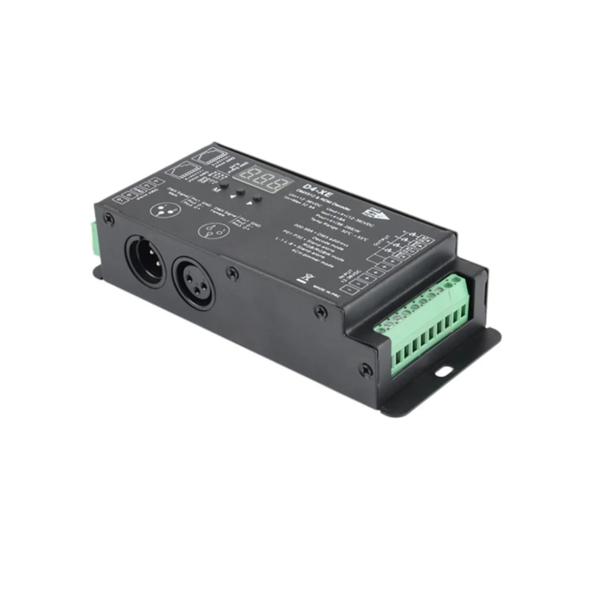 Controlador de decodificador DMX de 4 canales, D4-XE, PWM, atenuación libre de parpadeo, 12V-36V, pantalla Digital, 2000Hz, 500HZ, para luces LED RGB