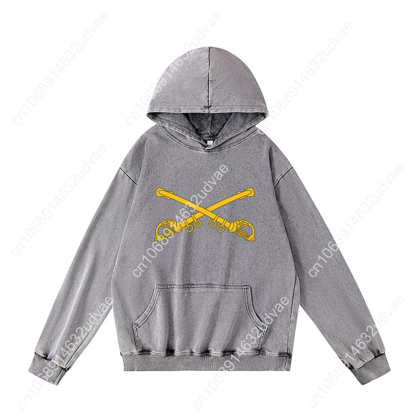 US Army Cavalry Branch Insignia Hoodies Retro Hooded Sweatshirt Man Woman Teenager Vintage Pullover Sweat Shirt Customized Tops