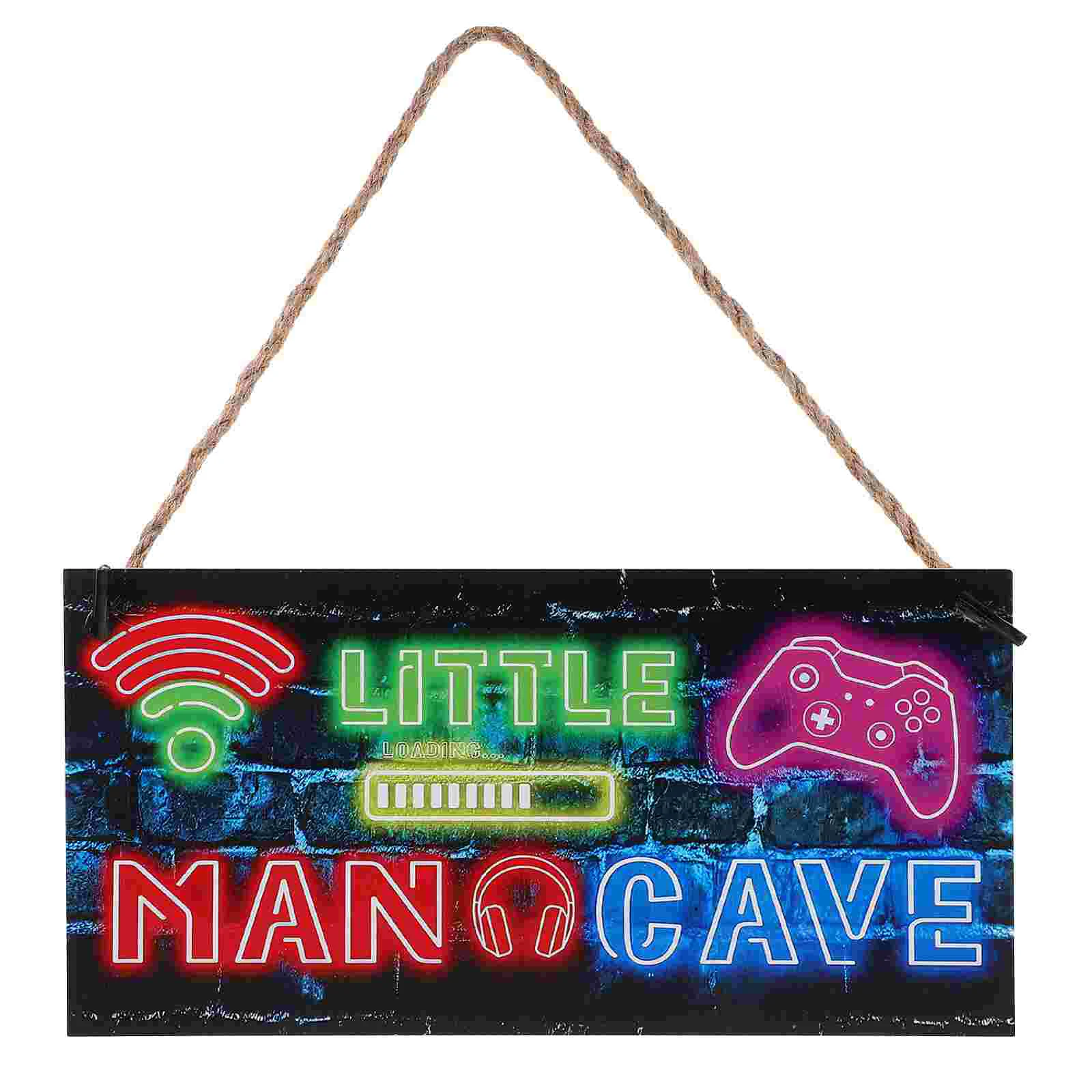 

Accessories Neon Game Decoration Decorations Wood Wooden Door Sign for Gamer Room