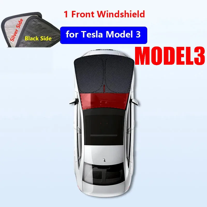 für Tesla Modell 3 Y S X 2025-2020 2026, Upgrade, Sichtschutz, Seitenfenster, Sonnenschutz, vorne und hinten, Windschutzscheibe, Blindschattierung, Outdoor, Camping