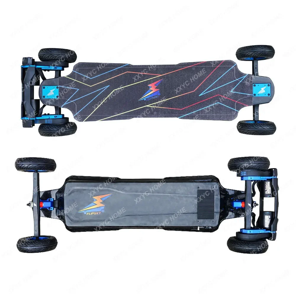 All Terrain Electric Skateboard Machine Intelligent Remote Control Double Drive Four-Wheel Professional Street Brush Electric