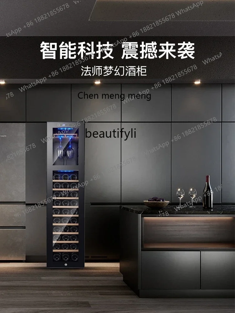 ss 8350 Electronic Constant Temperature Moisturizing Wine Cabinet Hanging Cup Wine Cabinet Tea Ice Bar Refrigerated Cabinet