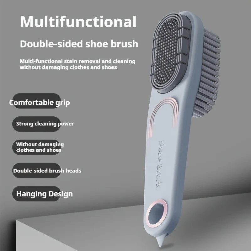 1pc Multi Functional Raw Rubber Suede Shoe Brush Dual Sided Anti Slip Stain Remover For Boots Leather Goods Care,shoe brush