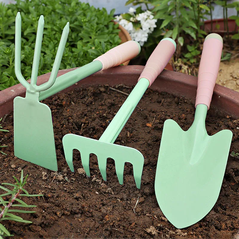 Planting Garden Tool Set Carbon Steel Gardening Shovel 4PCS Set Hand Trowel Bonsai Shovel Lawn Transplant Weeder Tools