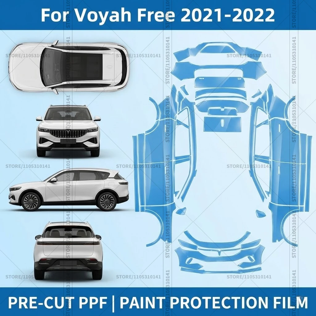 For Voyah Free 2021-2022 Pre-Cut Paint Protection Film PPF Transparent Car Film Professional Automotive PPF Full Vehicle