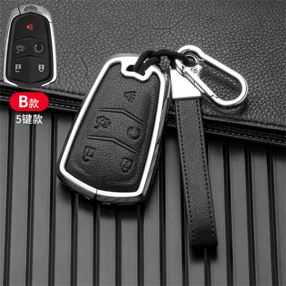 Car Genuine Key Case Holder Shell For Cadillac ESV Escalade CTS XTS SRX ATS 2015 2016 2017 2018 CT5 XT5 XT6 Accessories