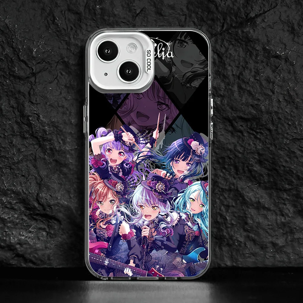 Band Roselia BanG Dream Phone Case For Samsung Galaxy S24 S23 S22 Plus Ultra FE A71 A55 A54 A53 Laser Cover