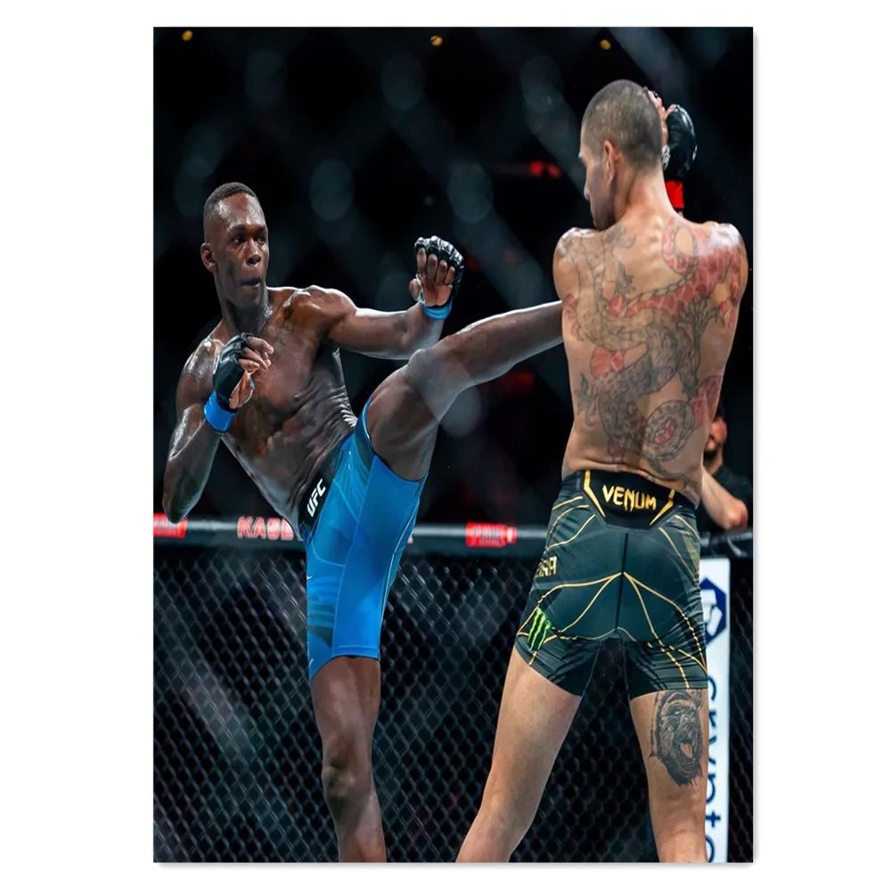Boxing Bodybuilder Canvas Painting, Muscle Fighter Wall Art, Sport Fitness Poster, Gym Bedroom Living Room Man Cave Home Decor